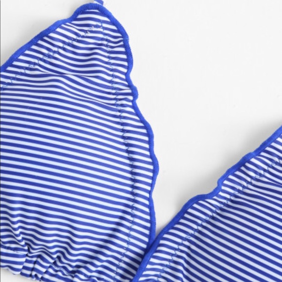 Striped Self Tie Bikini Set - Picture 4 of 5